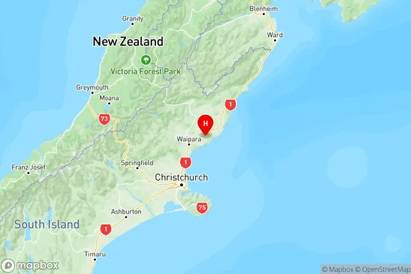 Motunau, Canterbury Region Map