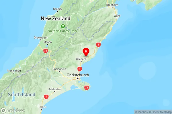 Scargill, Canterbury Region Map