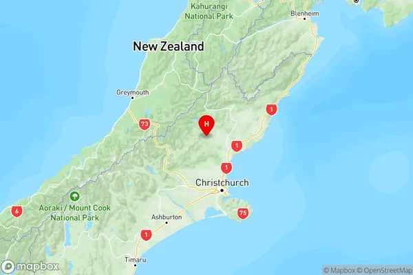 Virginia, Canterbury Region Map