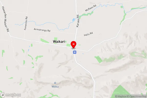 Waikari, Canterbury Region Map