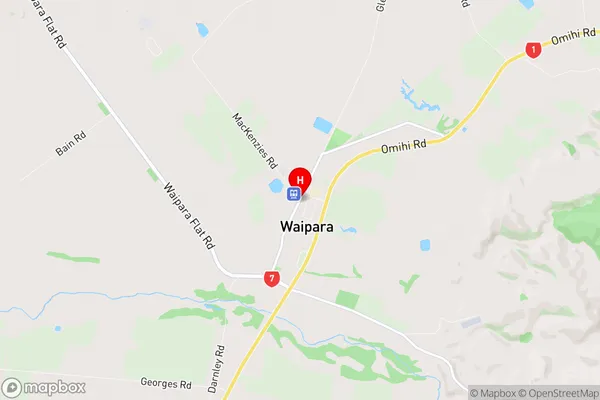 Waipara, Canterbury Region Map