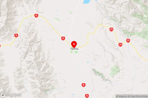 Fairlie, Canterbury Region Map