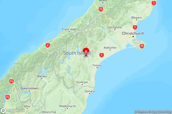 Fairlie, Canterbury Region Map