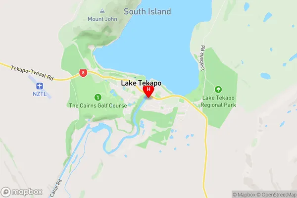 Lake Tekapo, Canterbury Region Map