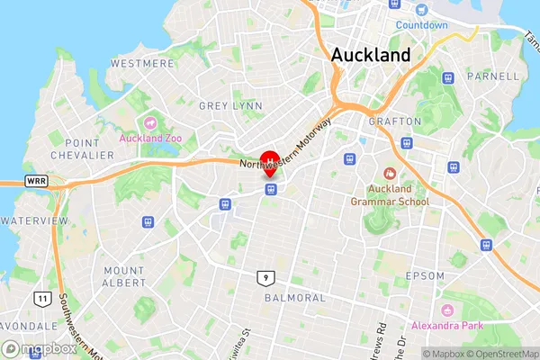 Kingsland, Auckland Region Map