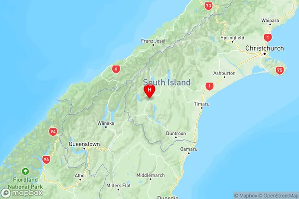 Twizel, Canterbury Region Map