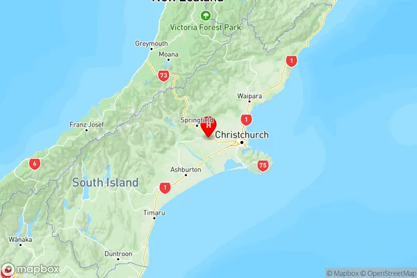 Darfield, Canterbury Region Map