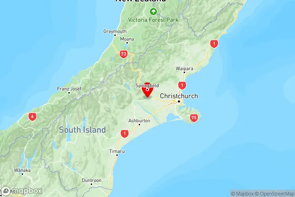 Glentunnel, Canterbury Region Map