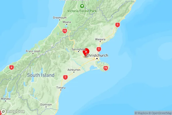 Kirwee, Canterbury Region Map