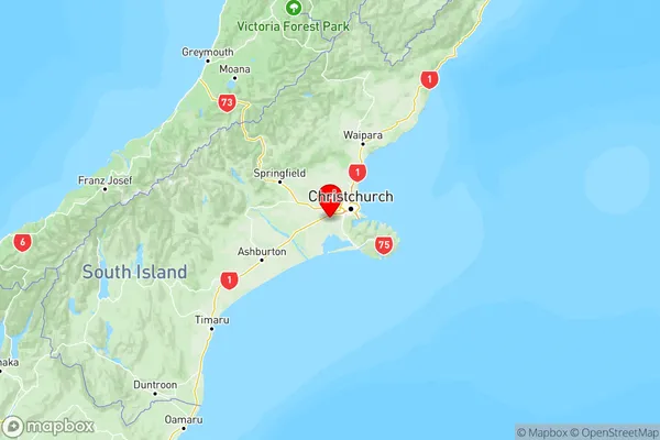 Weedons, Canterbury Region Map