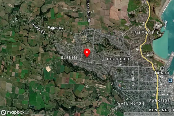 Glenwood, Canterbury Satellite Map