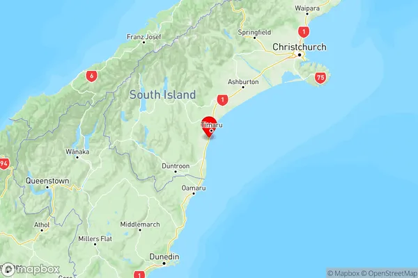 Pareora, Canterbury Region Map