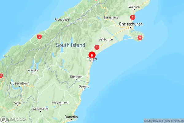 Parkside, Canterbury Region Map