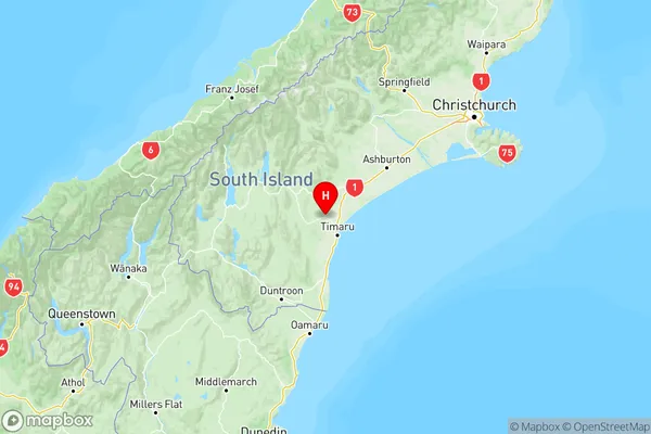 Pleasant Point, Canterbury Region Map