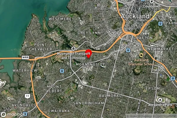 Morningside, Auckland Satellite Map