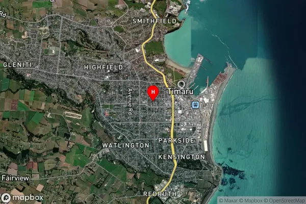 Seaview, Canterbury Satellite Map