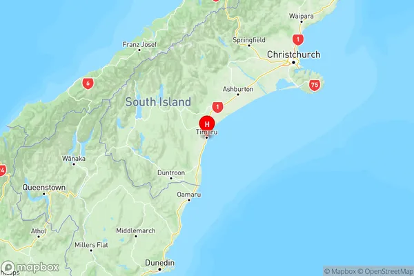 Timaru Central, Canterbury Region Map