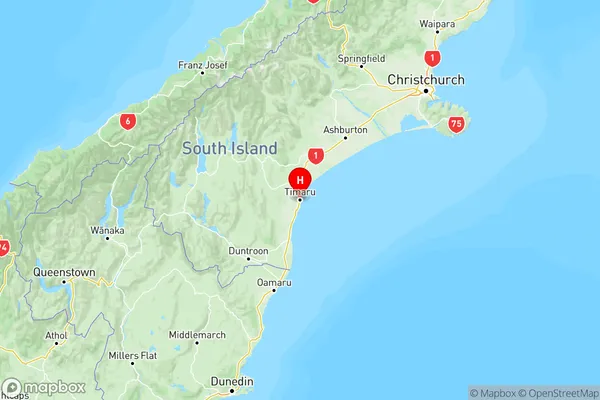 Timaru, Canterbury Region Map