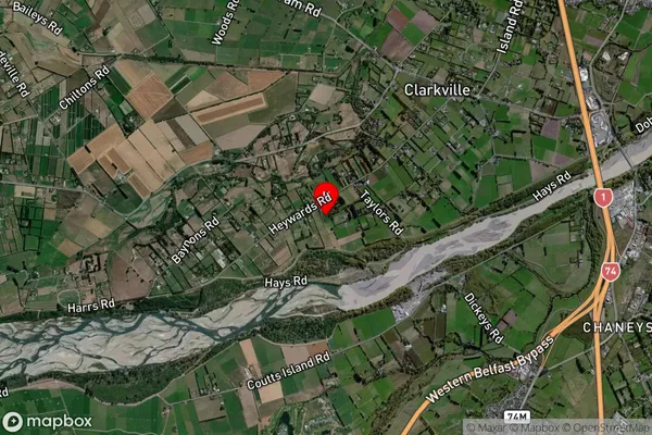 Clarkville, Canterbury Satellite Map