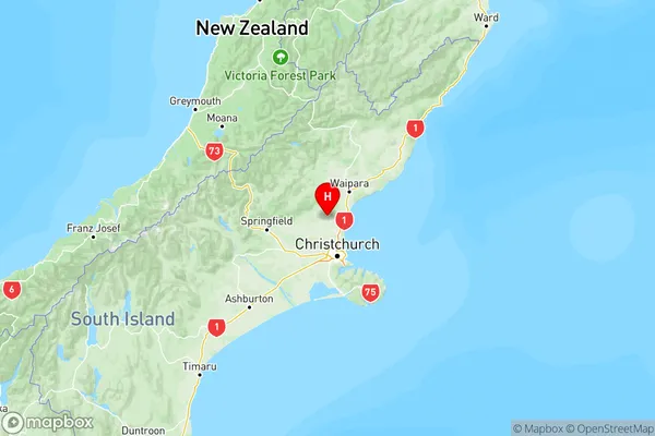 Loburn, Canterbury Region Map