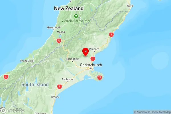 Okuku, Canterbury Region Map