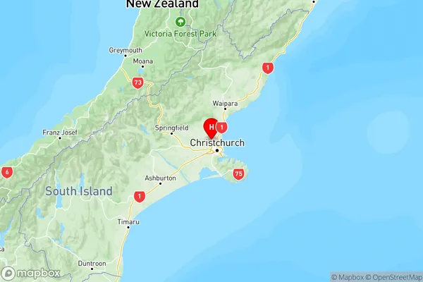 Swannanoa, Canterbury Region Map