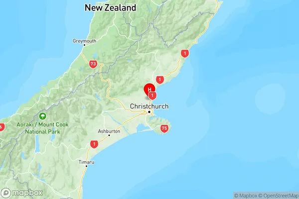 Tuahiwi, Canterbury Region Map