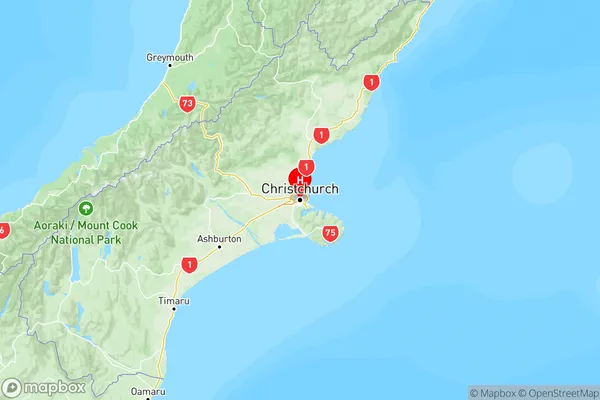 Waimakariri, Canterbury Region Map