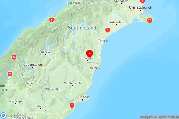 Elephant Hill, Canterbury Region Map