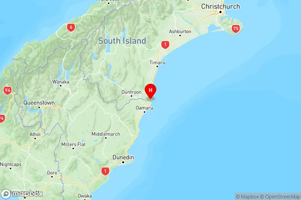 Glenavy, Canterbury Region Map