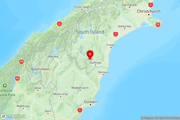 Hakataramea, Canterbury Region Map