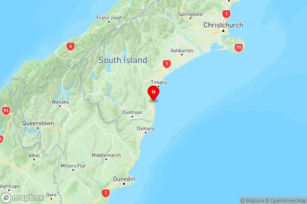 Makikihi, Canterbury Region Map