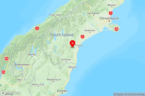 Maungati, Canterbury Region Map