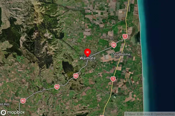 Waimate, Canterbury Satellite Map