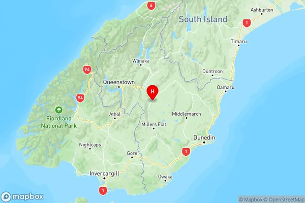 Alexandra, Otago Region Map