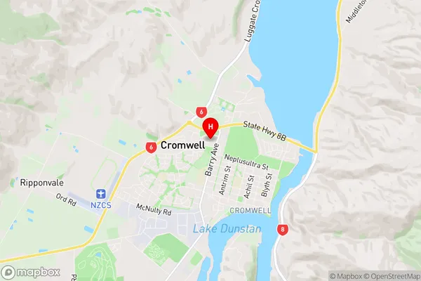 Cromwell, Otago Region Map