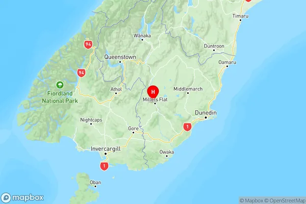 Ettrick, Otago Region Map