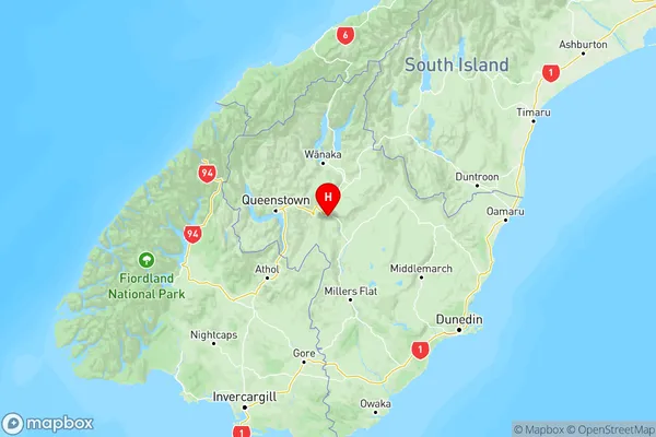 Nevis, Otago Region Map