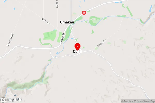 Ophir, Otago Region Map