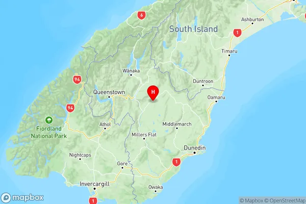 Ophir, Otago Region Map