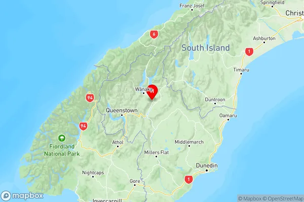 Queensberry, Otago Region Map