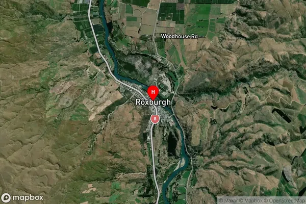 Roxburgh, Otago Satellite Map