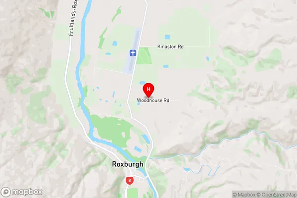 Roxburgh East, Otago Region Map