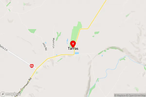 Tarras, Otago Region Map