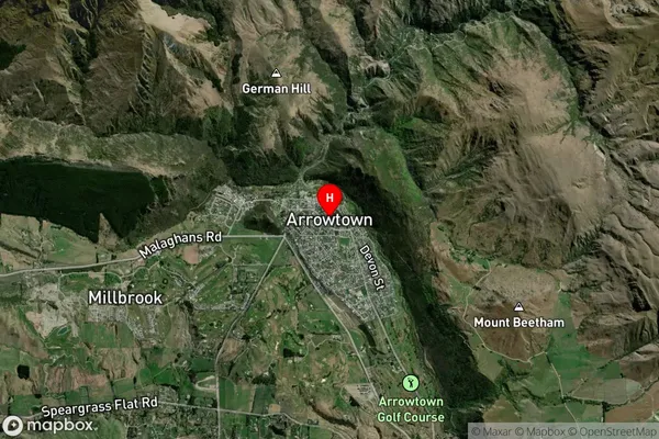 Arrowtown, Otago Satellite Map