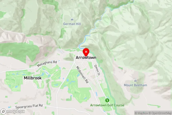 Arrowtown, Otago Region Map