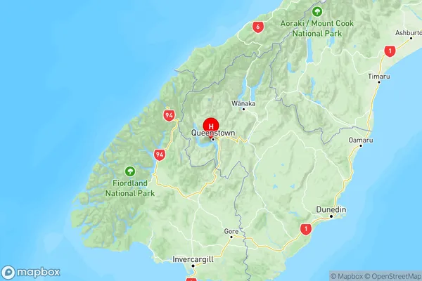 Fernhill/sunshine Bay, Otago Region Map