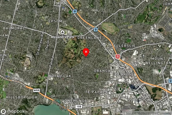 One Tree Hill, Auckland Satellite Map