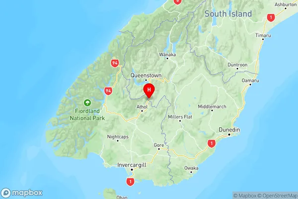 Kingston, Otago Region Map