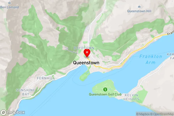 Queenstown Central, Otago Region Map